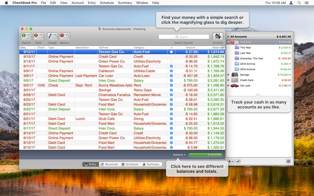 Checkbook software mac